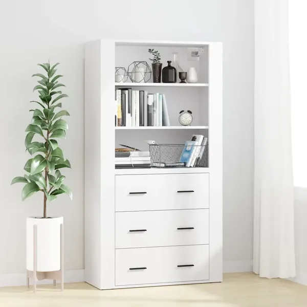 Buffet haut Blanc Bois d'ingénierie