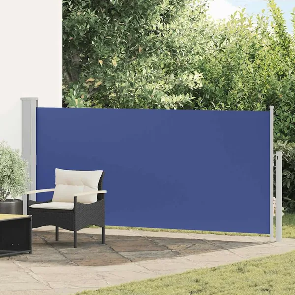 Auvent latéral rétractable 140 x 300 cm Bleu