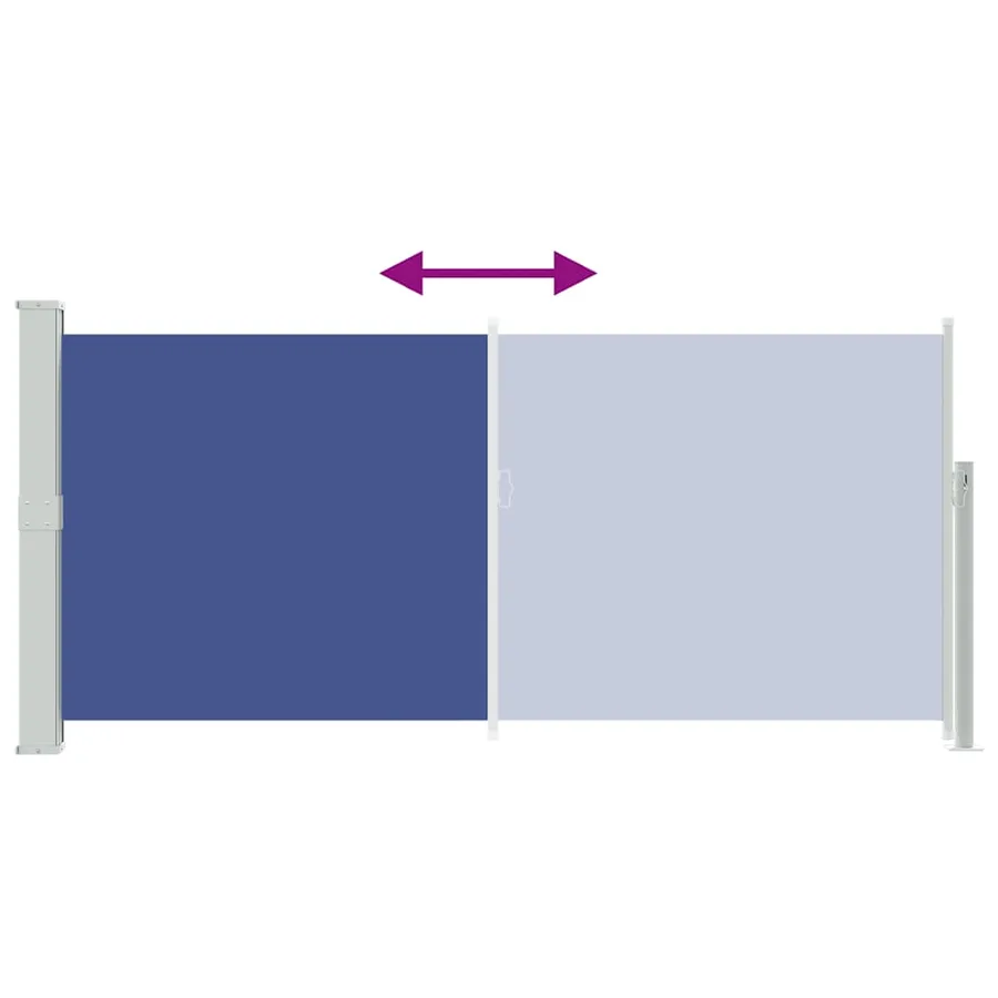 Auvent latéral rétractable 140 x 300 cm Bleu - 8