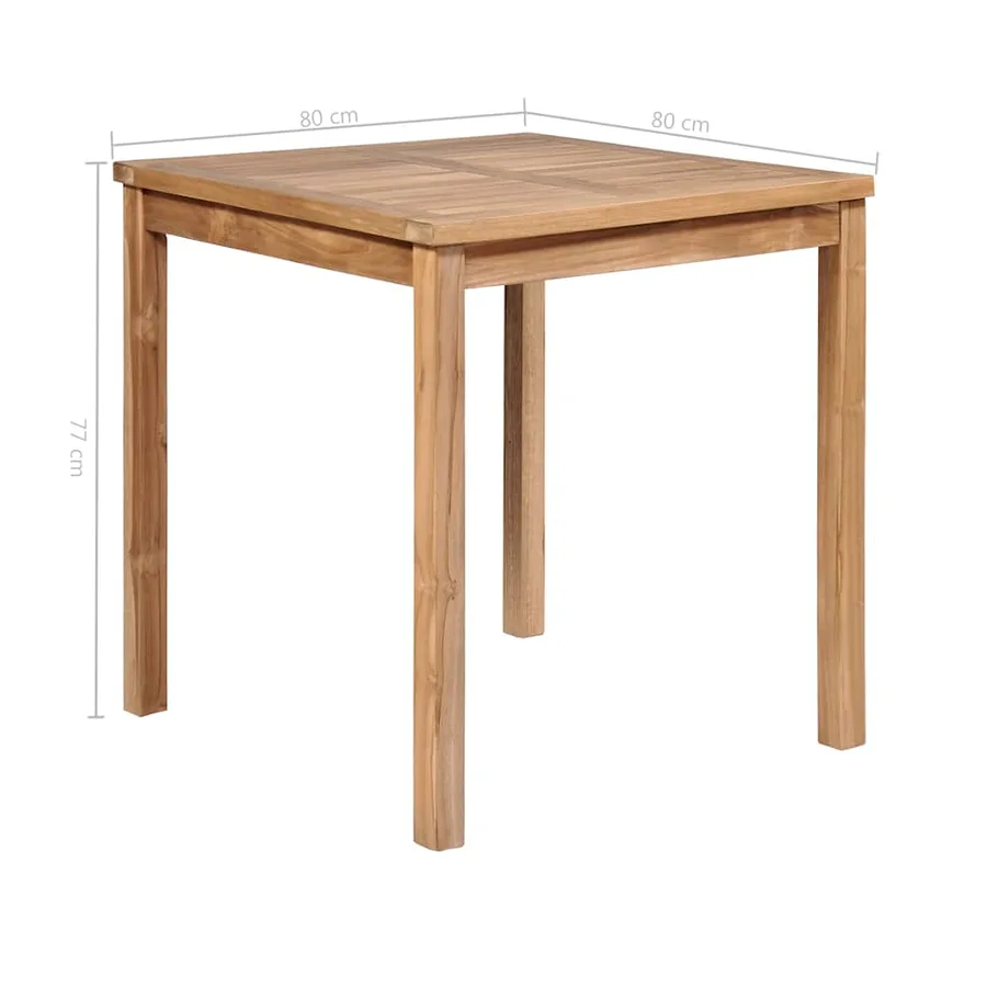 Ensemble à manger d'extérieur 5pcs Bois solide de teck - 8
