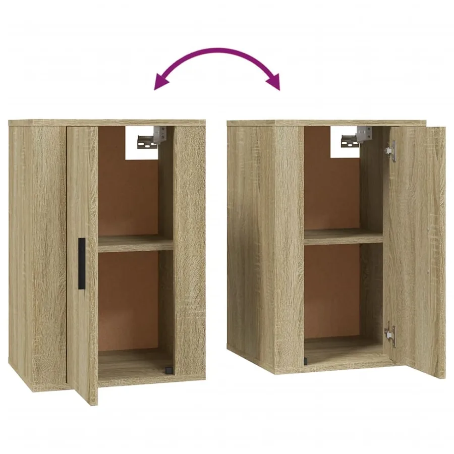 Meubles TV muraux 2 pcs Chêne sonoma 40x34,5x60 cm - 10