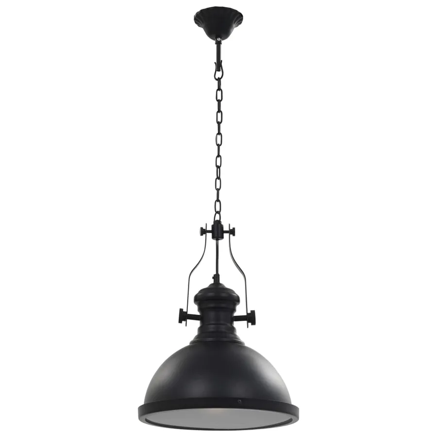 Plafonnier Noir Rond E27 - 3