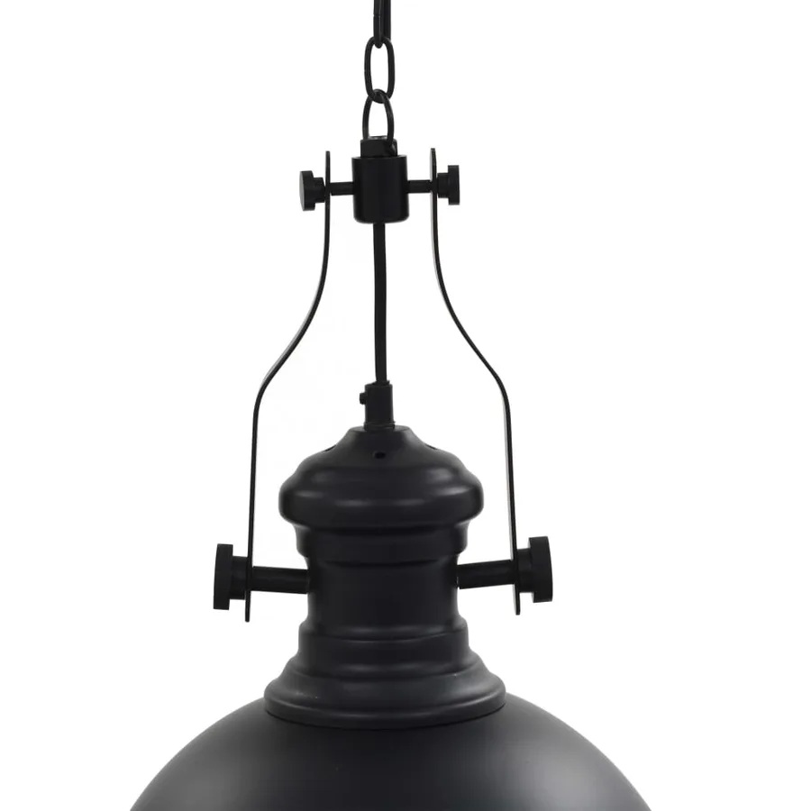 Plafonnier Noir Rond E27 - 4