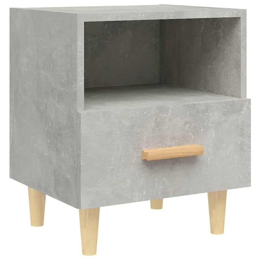 Table de chevet Gris béton 40x35x47 cm - 2