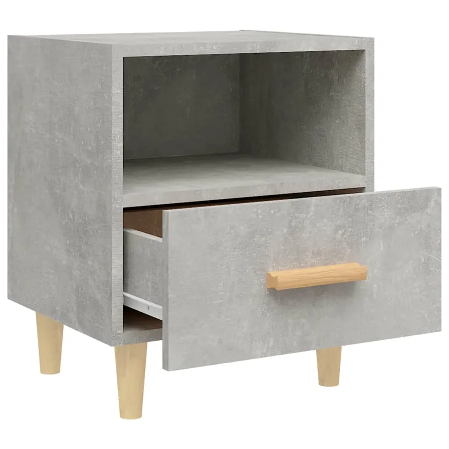 Table de chevet Gris béton 40x35x47 cm - 5
