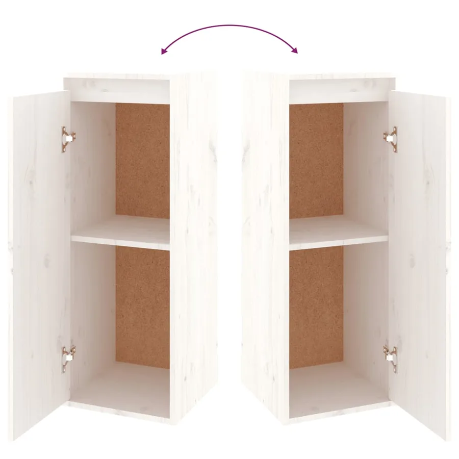 Meubles TV 3 pcs Blanc Bois massif de pin - 10