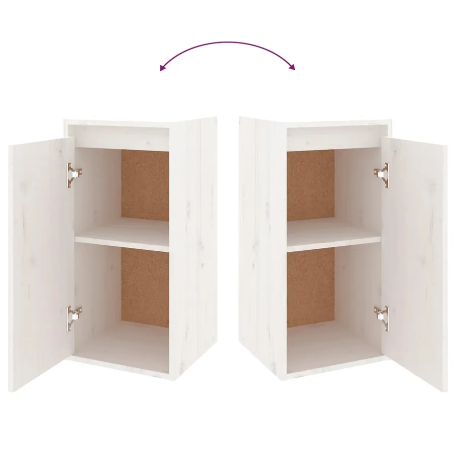 Meubles TV 3 pcs Blanc Bois massif de pin - 6