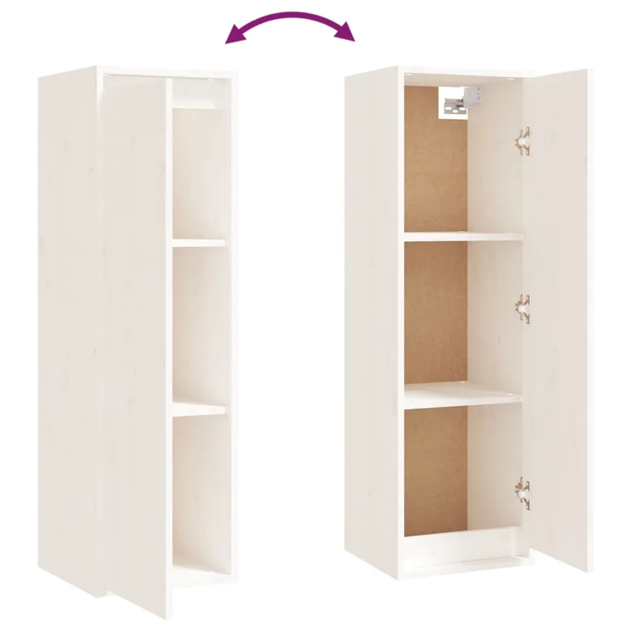 Meubles TV 3 pcs Blanc Bois massif de pin - 8
