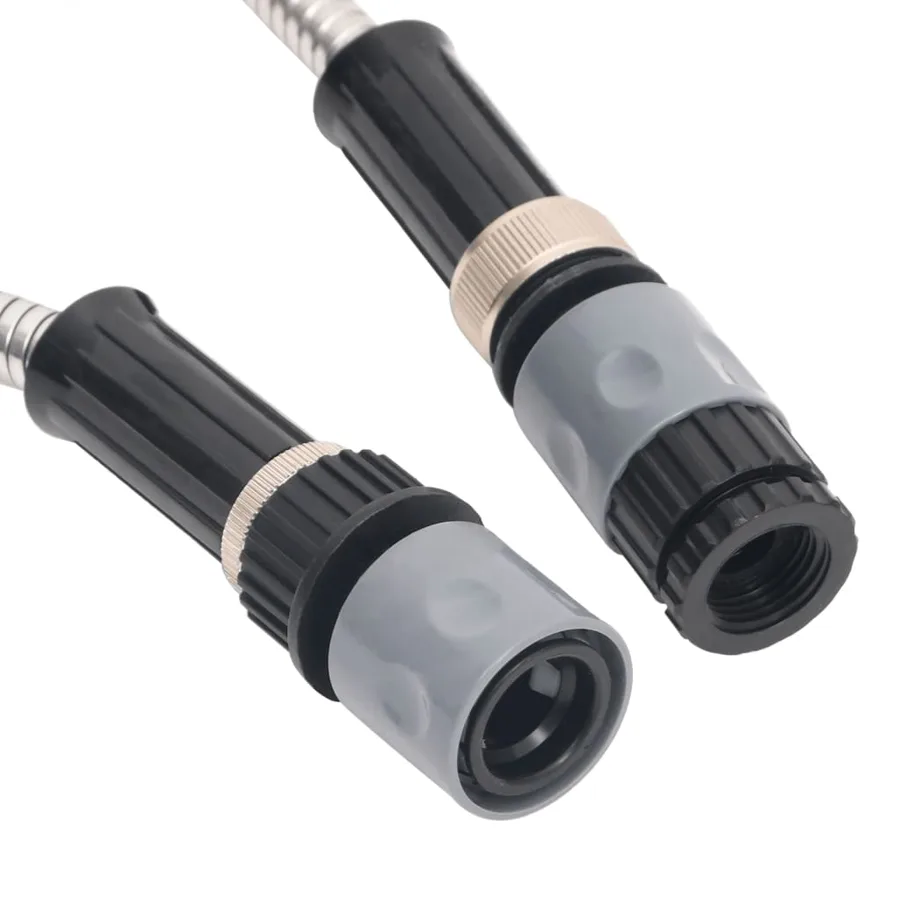 Tuyau d'arrosage buse de pulvérisation argenté 0,6" 30 m inox - 5