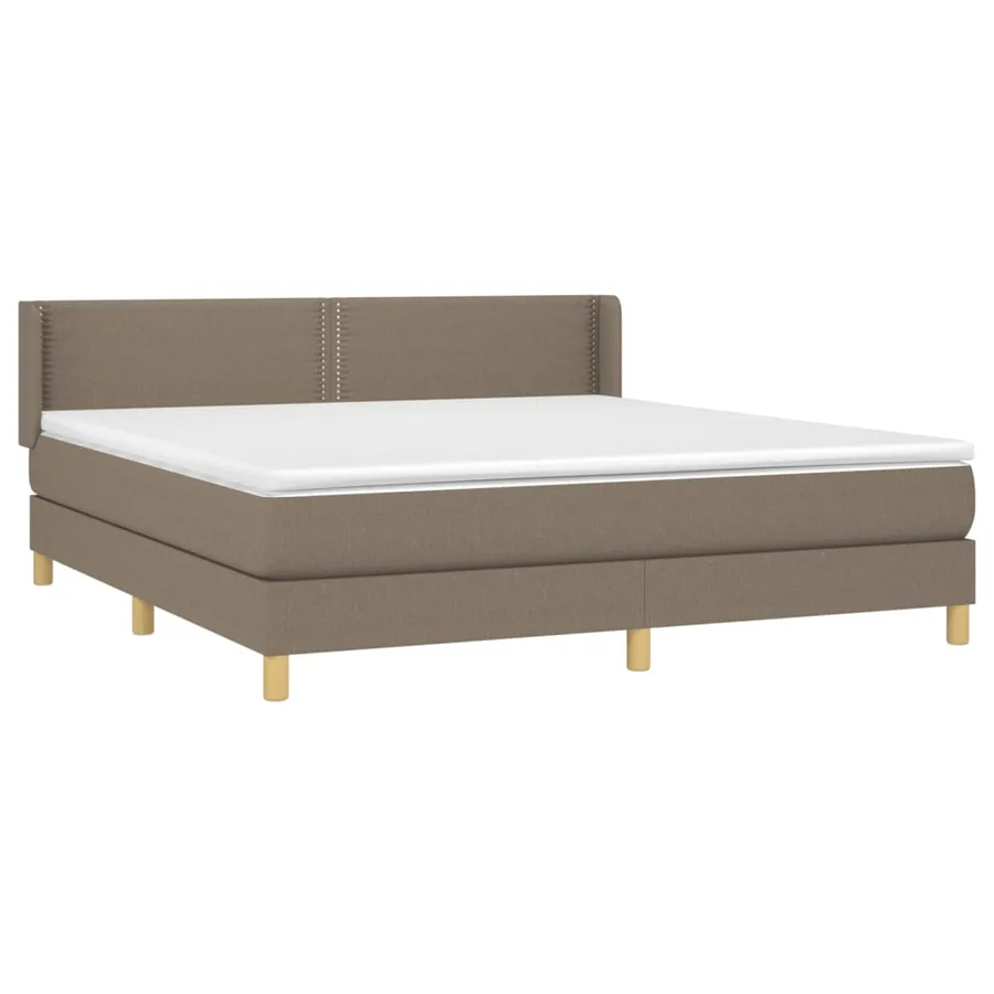 Sommier à lattes de lit avec matelas Taupe 180x200 cm Tissu - 3