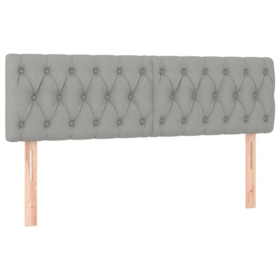 Sommier à lattes de lit et matelas et LED Gris clair 140x200 cm - 7