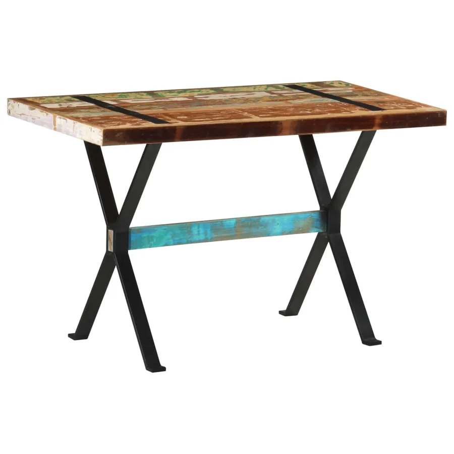 Table à manger 120x60x76 cm Bois de récupération massif - 10