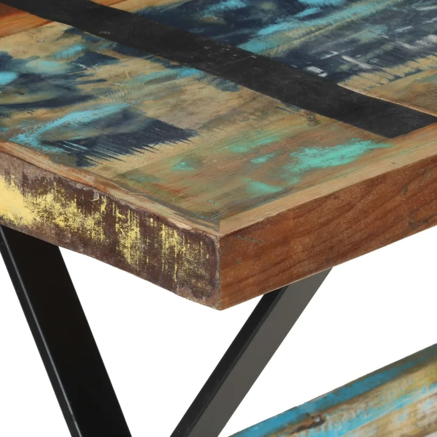 Table à manger 120x60x76 cm Bois de récupération massif - 5