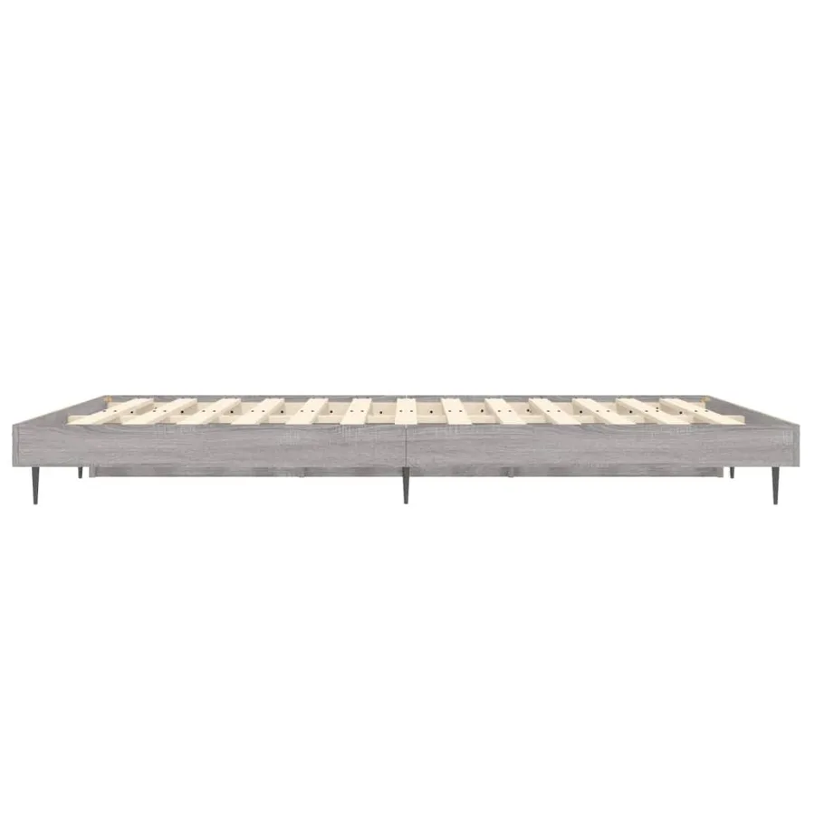 Cadre de lit sans matelas sonoma gris 140x190 cm - 7