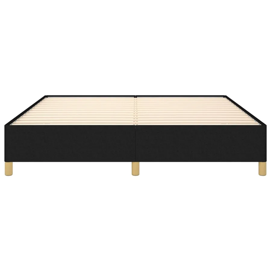 Cadre de lit sans matelas noir 180x200 cm tissu - 5
