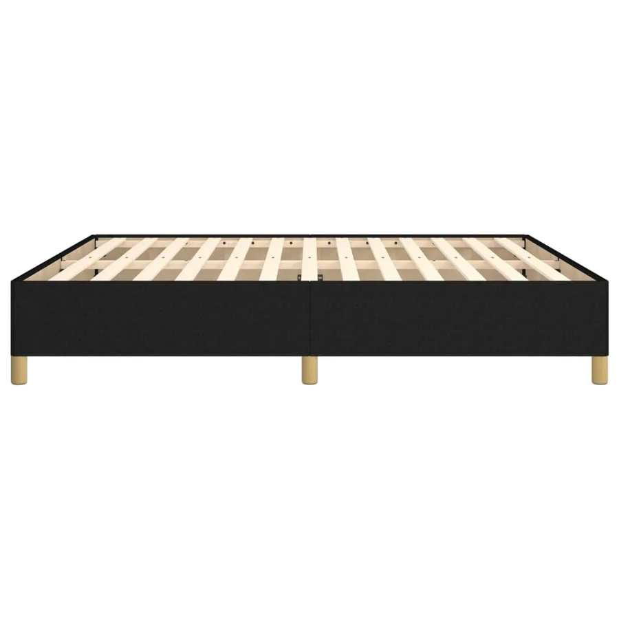 Cadre de lit sans matelas noir 180x200 cm tissu - 6