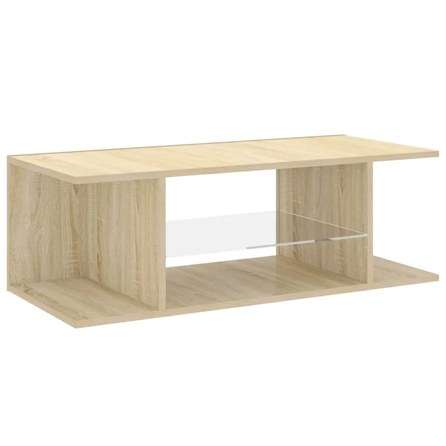 Meuble TV avec lumières LED chêne sonoma 90x39x30 cm - 7