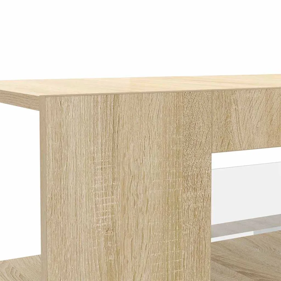 Meuble TV avec lumières LED chêne sonoma 90x39x30 cm - 9