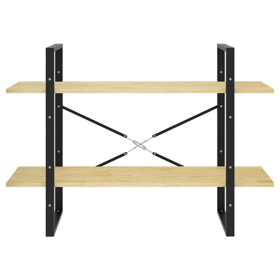 Bibliothèque à 2 niveaux 100x30x70 cm Bois de pin massif - 5