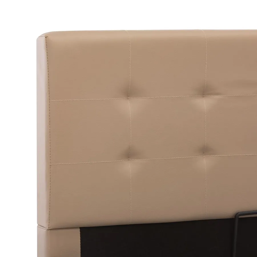 Cadre de lit à rangement Cappuccino Similicuir 90x200 cm - 8