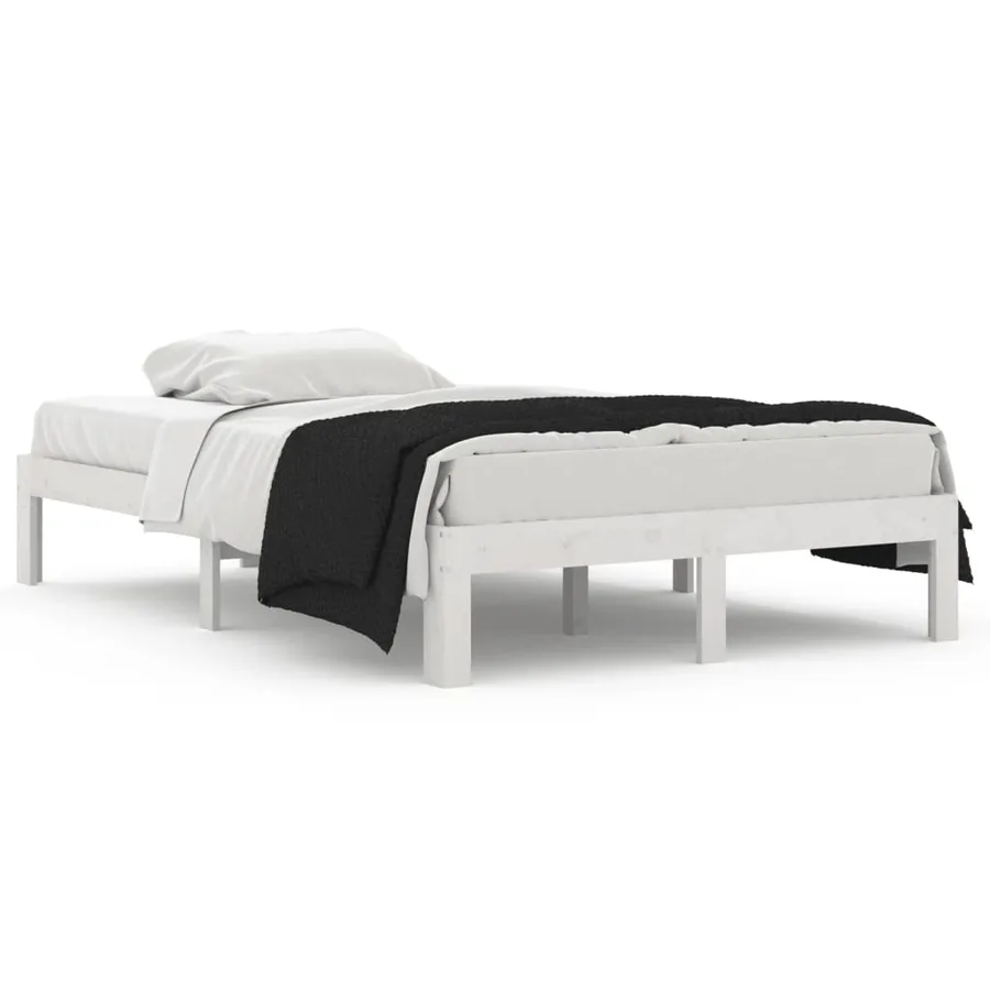 Cadre de lit sans matelas blanc 120x190 cm - 2