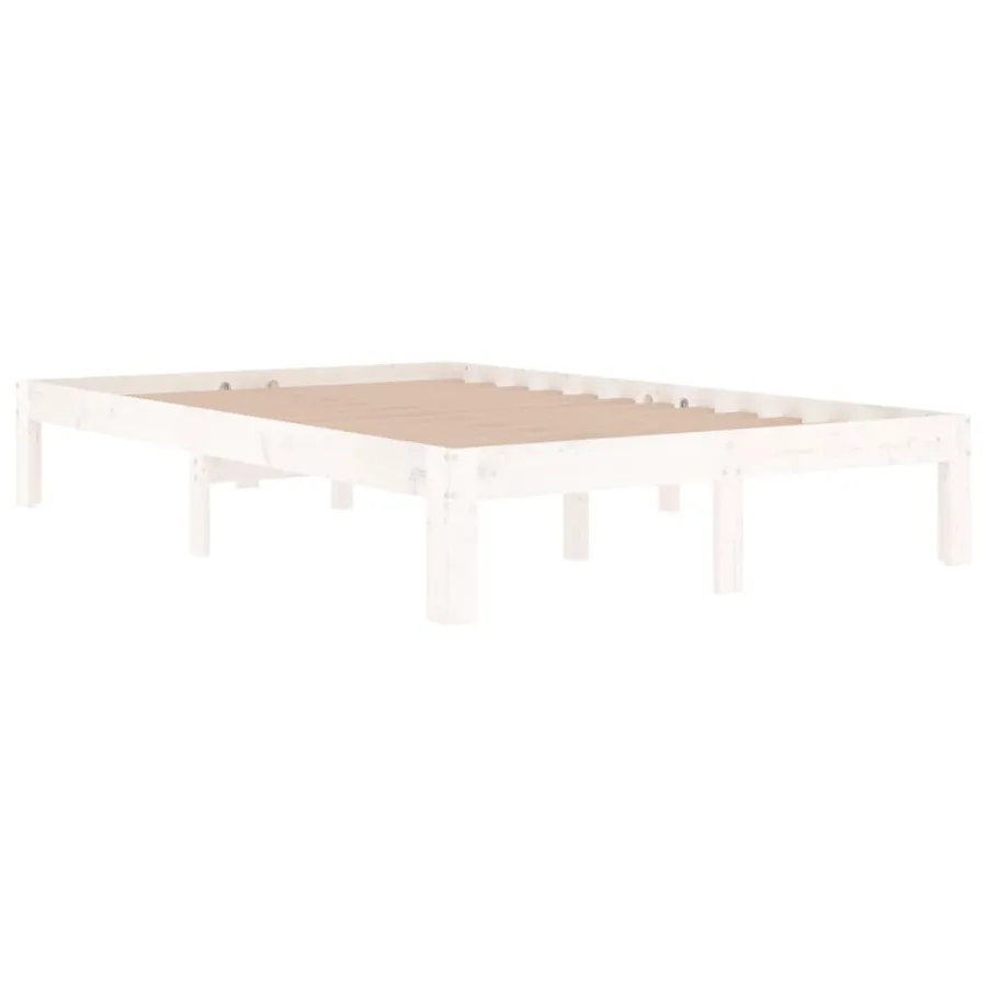 Cadre de lit sans matelas blanc 120x190 cm - 3