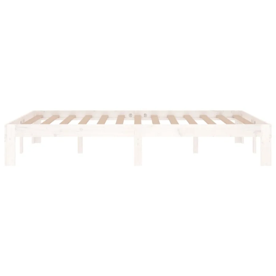 Cadre de lit sans matelas blanc 120x190 cm - 5