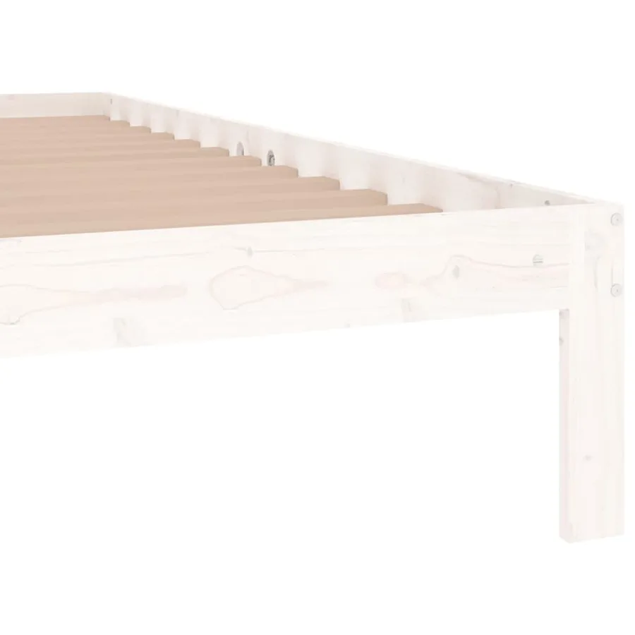 Cadre de lit sans matelas blanc 120x190 cm - 6