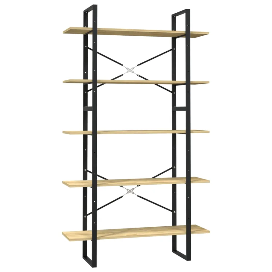 Bibliothèque à 5 niveaux 100x30x175 cm Bois de pin - 2