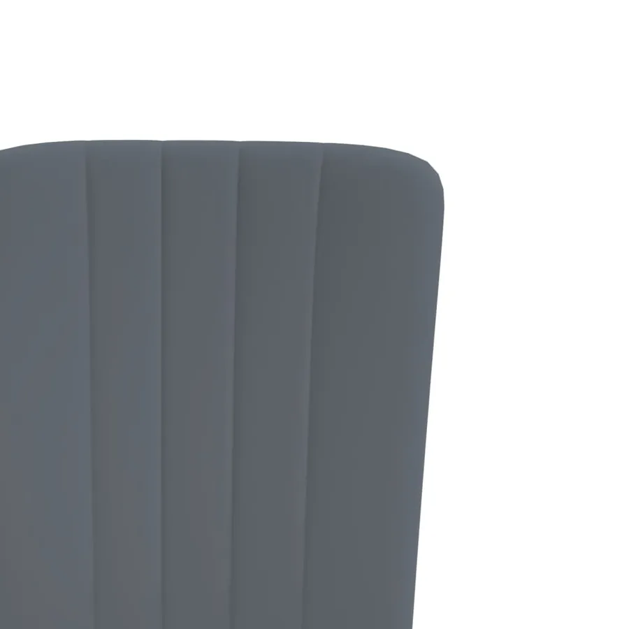 Chaises à manger lot de 2 Gris foncé Velours - 7