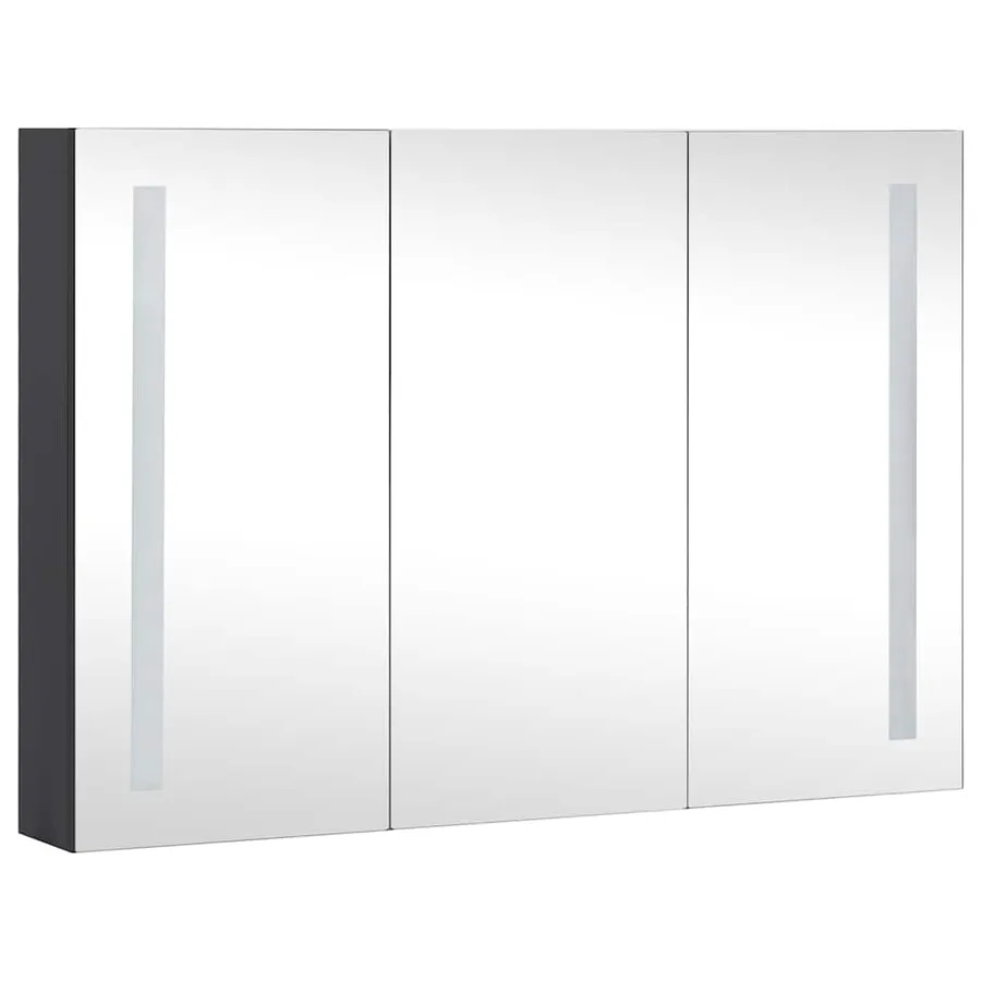 Armoire de salle de bain à miroir LED 89x14x62 cm - 3
