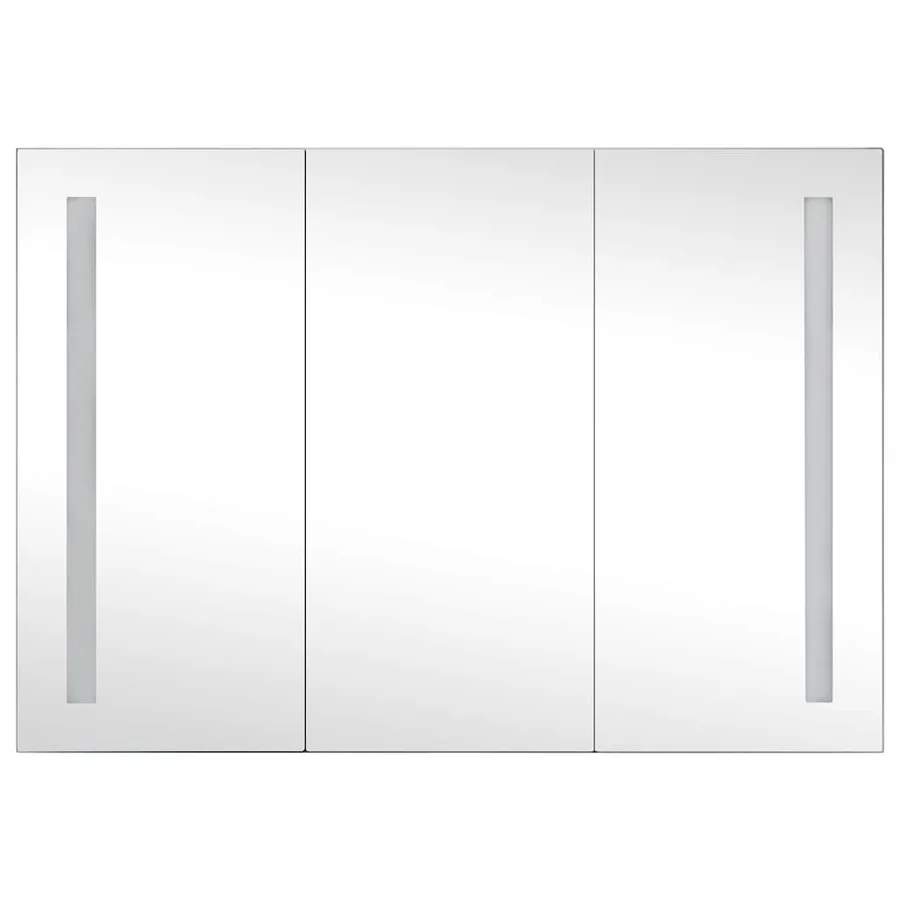 Armoire de salle de bain à miroir LED 89x14x62 cm - 4