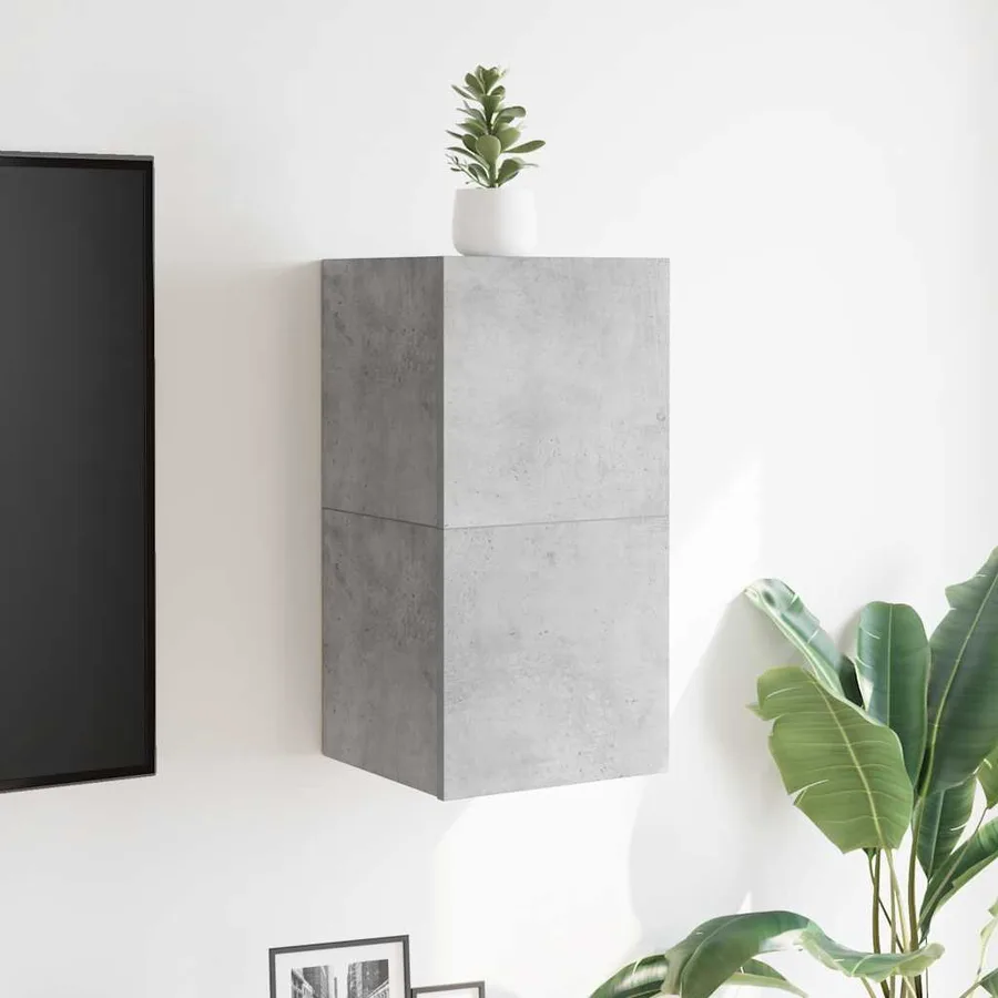 Meubles TV muraux 2 pcs Gris béton 30,5x30x30 cm - 4