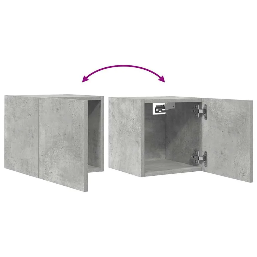 Meubles TV muraux 2 pcs Gris béton 30,5x30x30 cm - 8