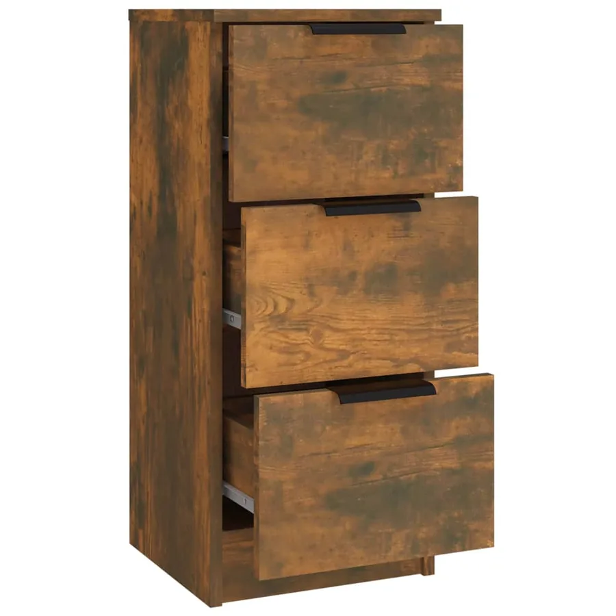 Buffets 3 pcs Chêne fumé Bois d'ingénierie - 10
