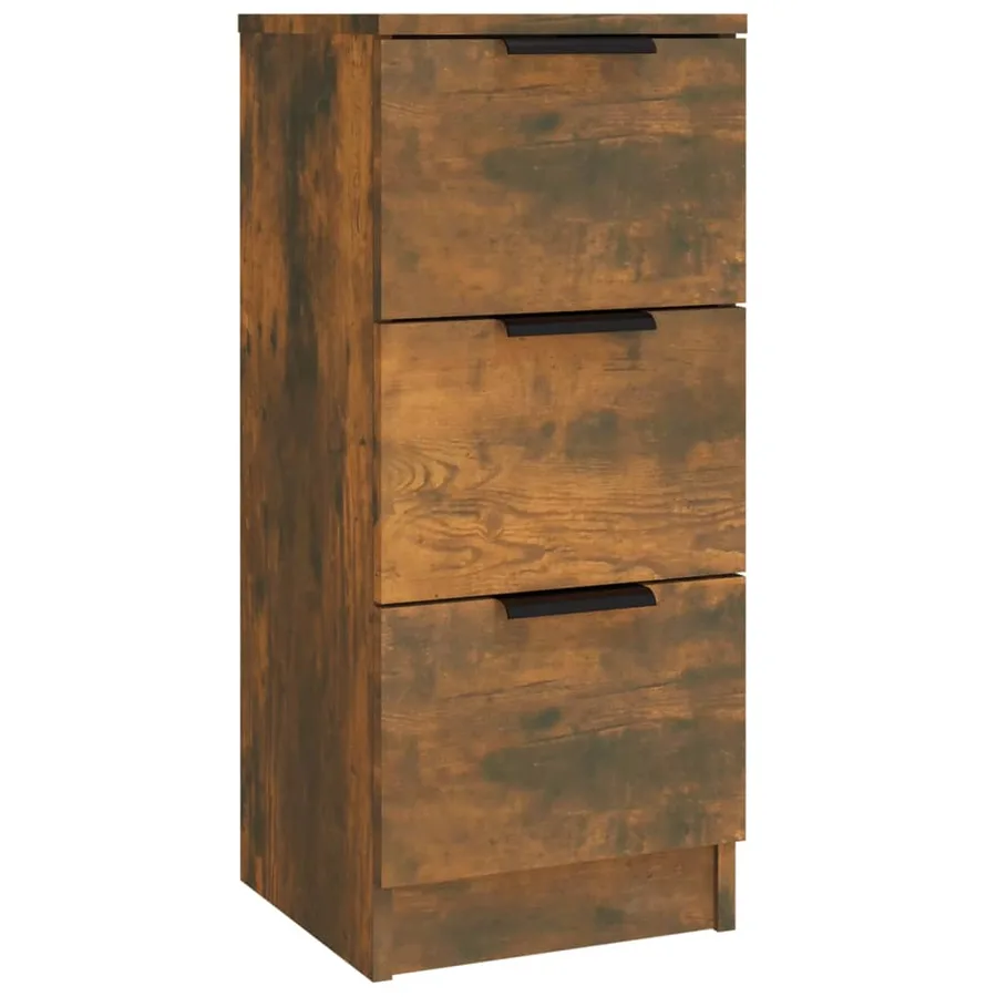 Buffets 3 pcs Chêne fumé Bois d'ingénierie - 9
