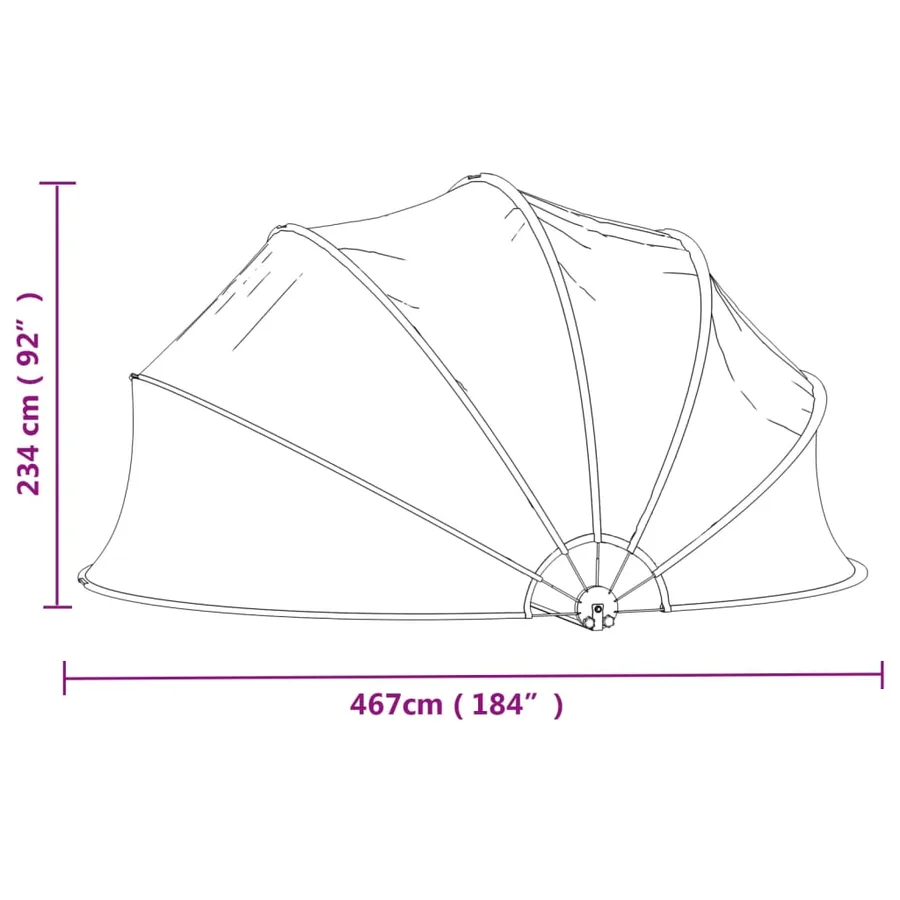 Dôme de piscine rond 467x234 cm PVC - 8
