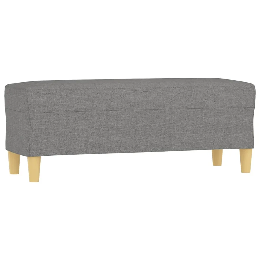 Banc Gris foncé 100x35x41 cm Tissu - 2