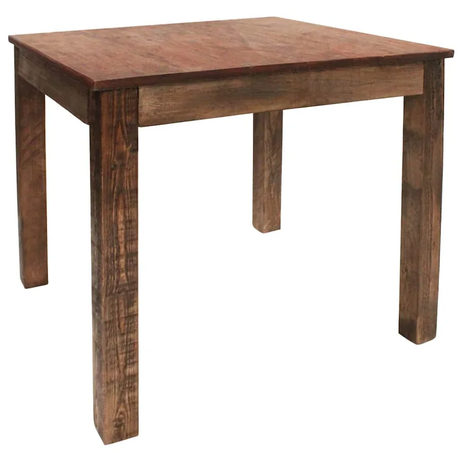 Table à manger bois de récupération mélangé 82x80x76 cm