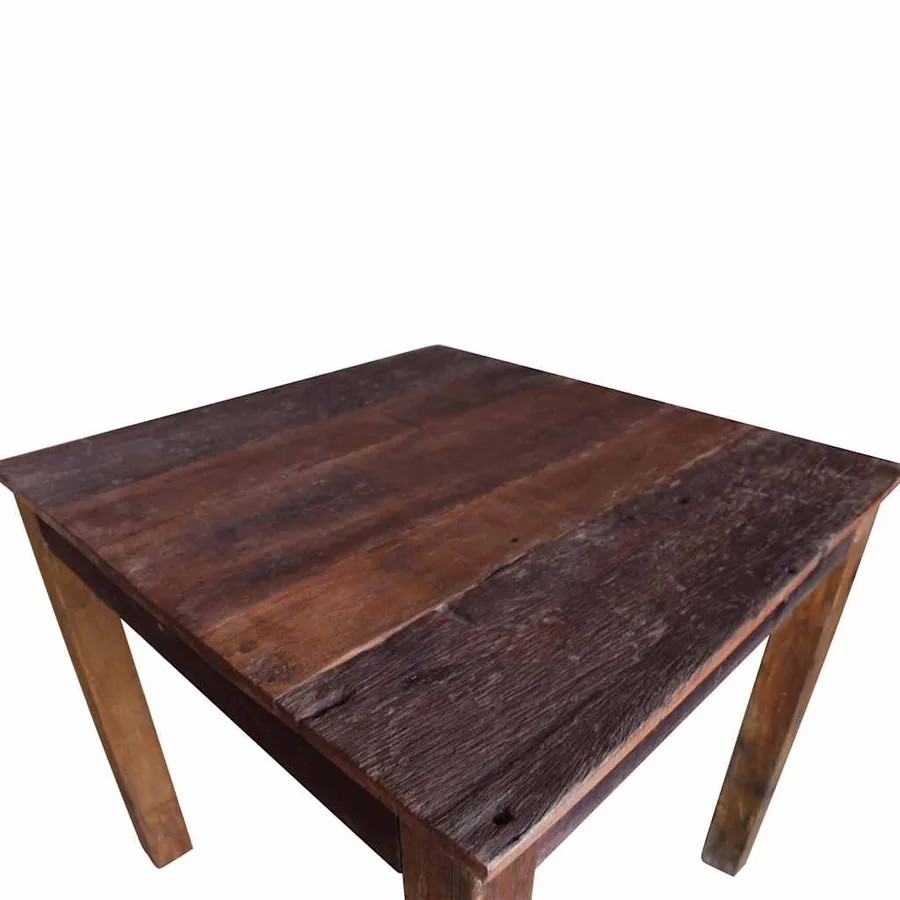 Table à manger bois de récupération mélangé 82x80x76 cm - 8