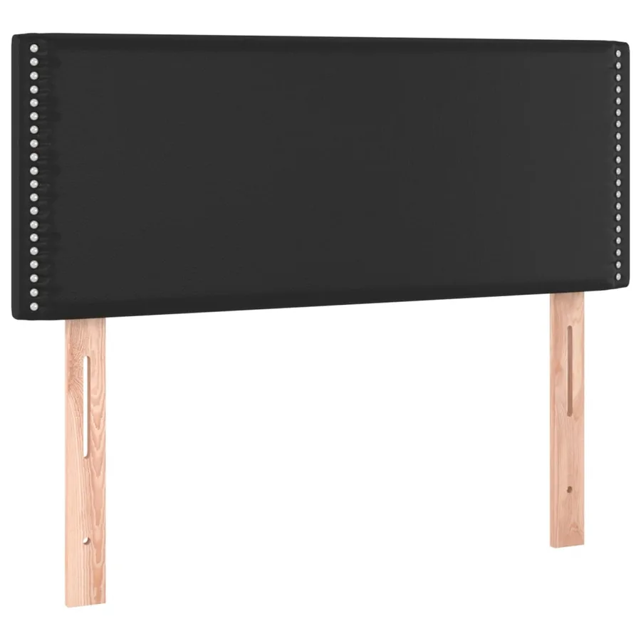 Sommier à lattes de lit avec matelas Noir 80x200cm Similicuir - 6
