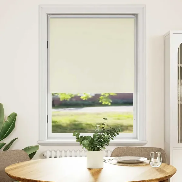Store enrouleur occultant 84,4 x 175 cm, largeur du tissu 80 cm, blanc cassé
