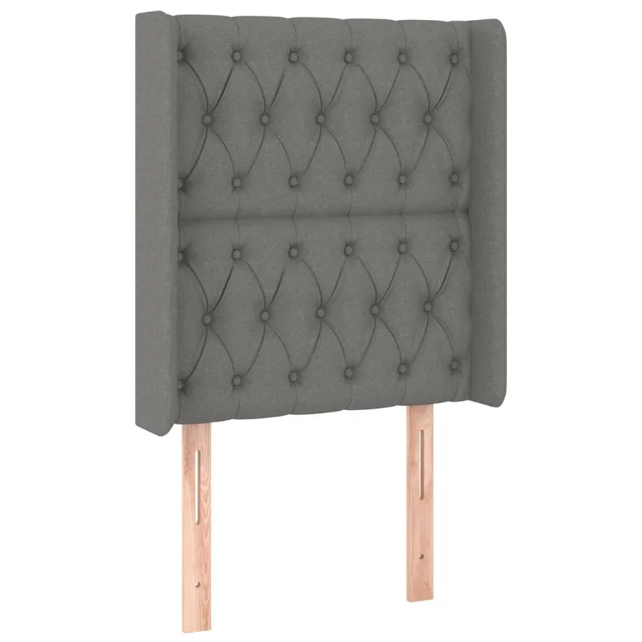 Sommier à lattes de lit matelas LED Gris foncé 80x200cm Tissu - 7