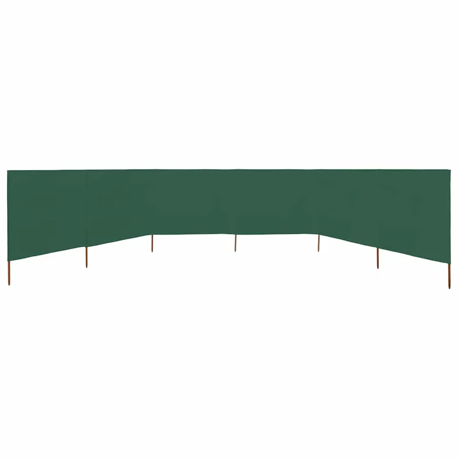Paravent 6 panneaux Tissu 800 x 80 cm Vert - 3