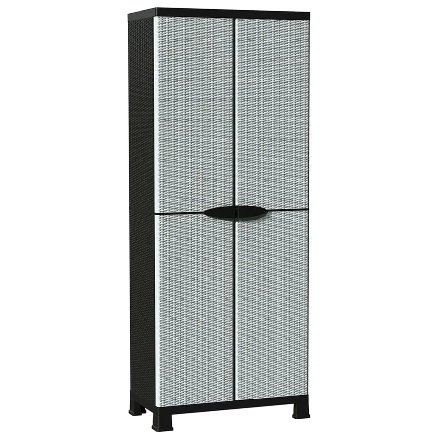 Armoire en plastique 68x39x171,5 cm Design de rotin - 2