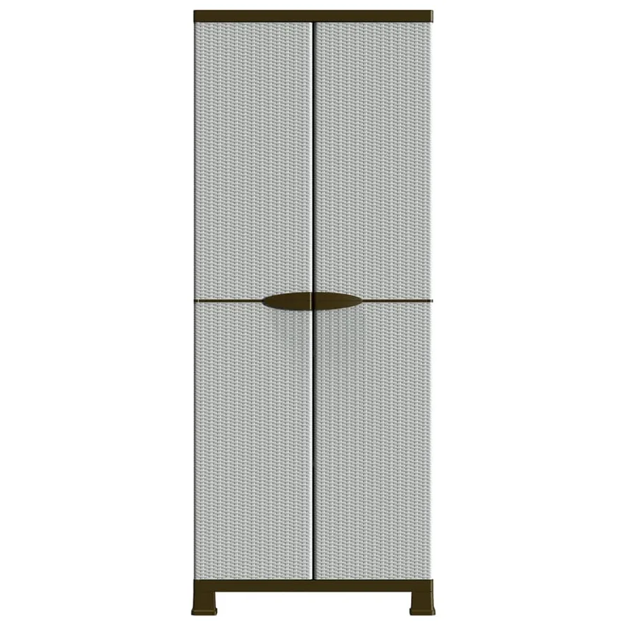 Armoire en plastique 68x39x171,5 cm Design de rotin - 3