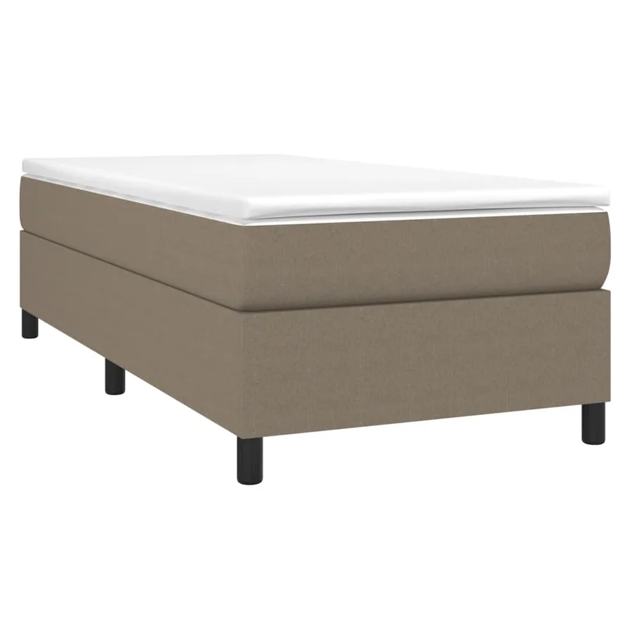 Sommier à lattes de lit avec matelas Taupe 90x190 cm Tissu - 3