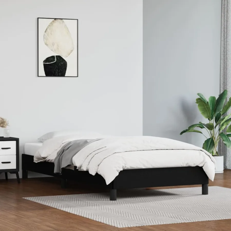 Cadre de lit sans matelas noir 80x200 cm similicuir