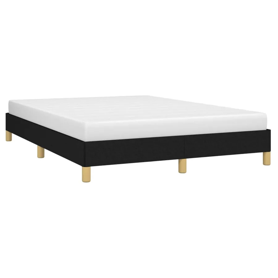 Cadre de lit sans matelas noir 160x200 cm tissu - 3