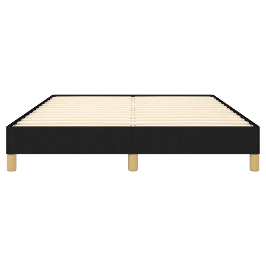 Cadre de lit sans matelas noir 160x200 cm tissu - 5